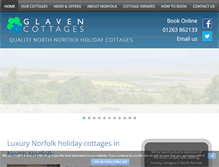 Tablet Screenshot of glavencottages.com